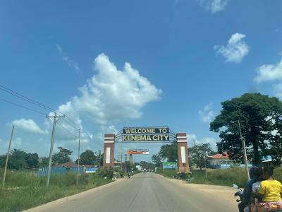 Welcome to Kenema City gateway sign, Eastern Province, Sierra Leone