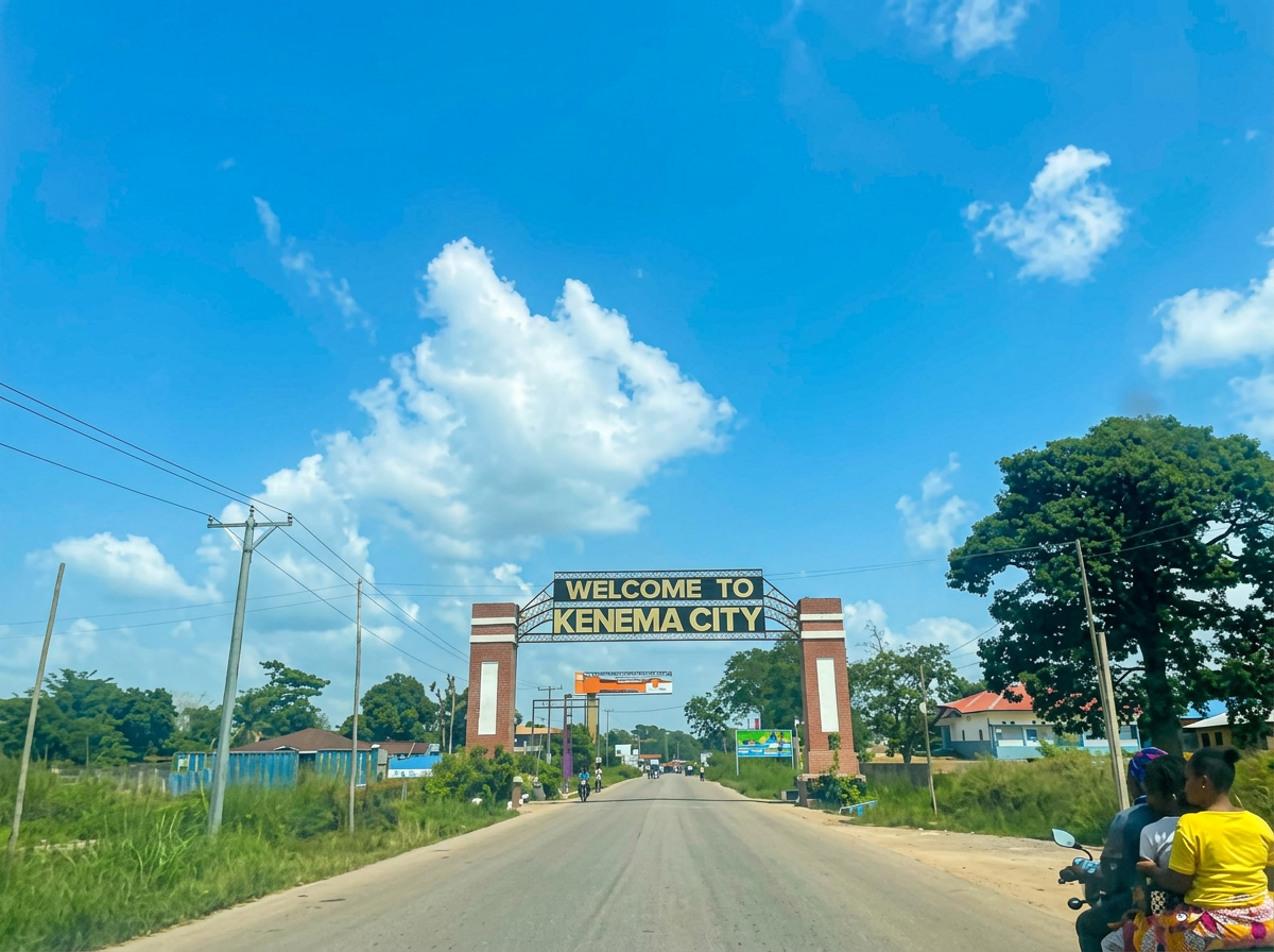 Welcome to Kenema City gateway sign, Eastern Province, Sierra Leone